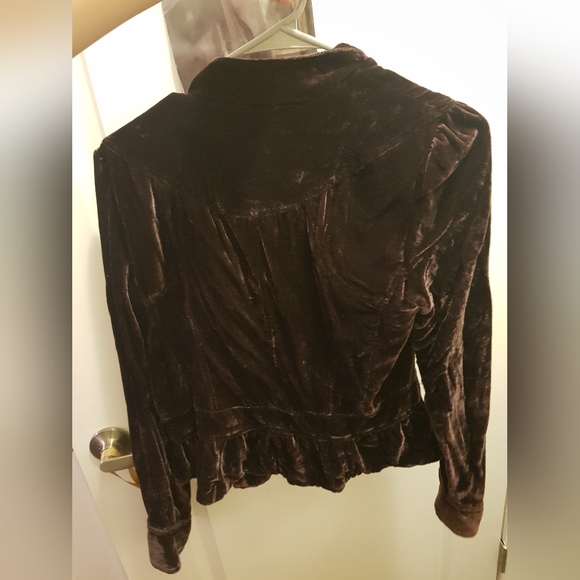 Brown velvet vintage jacket - Picture 5 of 5